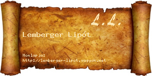 Lemberger Lipót névjegykártya
